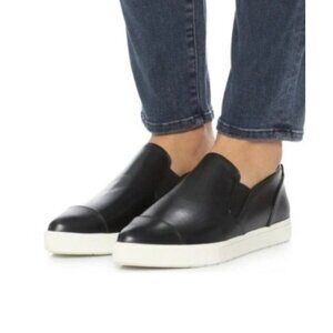 VINCE. Women Paeyre Leather Pointy Toe Platform Loafer Slip On Sneakers Sz 7.5M